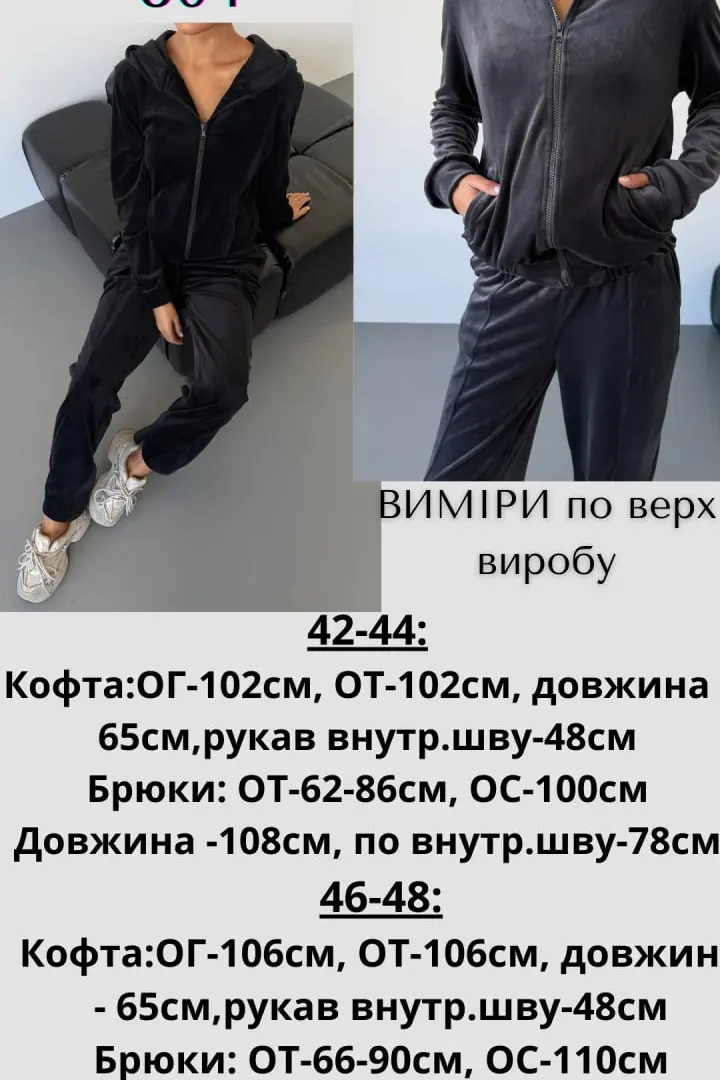 Спортивный велюровый костюм  JAV-804.5504A700