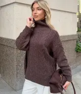 В’язаний светр з косами KC-0508A900