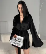 Велюровый женский халат  BLO-818A450