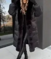 Пальто с норкой LOU-1610.1A1500