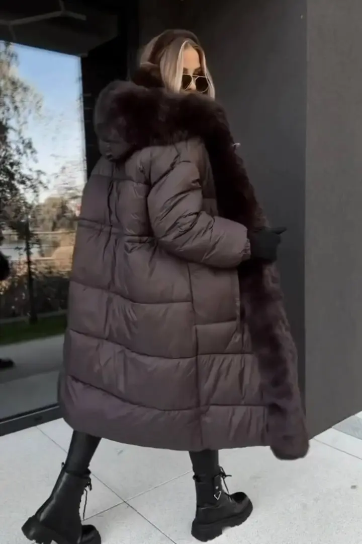 Пальто с норкой LOU-1610.1A1500