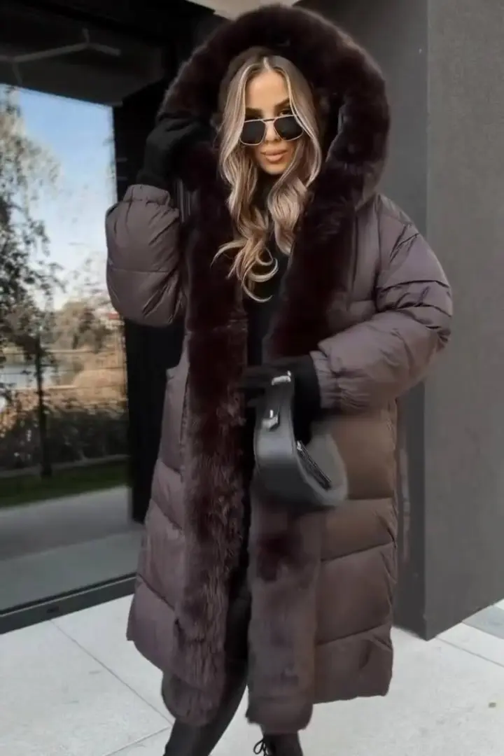 Пальто с норкой LOU-1610.1A1500