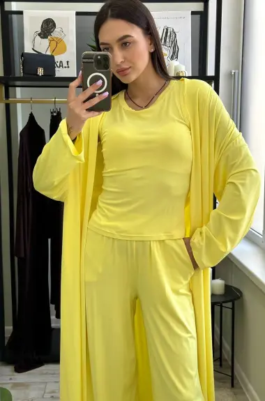 Костюм тройка женский с кардиганом LOU-1526A880 Костюм тройка женский с кардиганом LOU-1526A880
