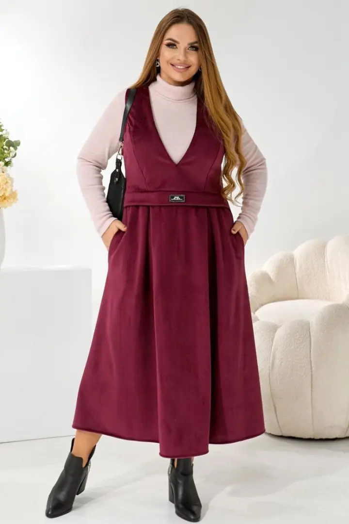 Сарафан теплый женский TAS-9104A750