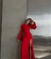 Платье макси с длинным рукавом  MPK-277A550