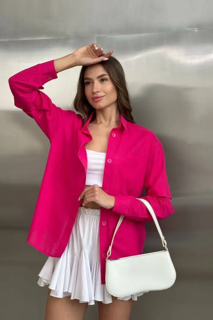 Рубашка с разрезами на рукавах MIK-2454A100