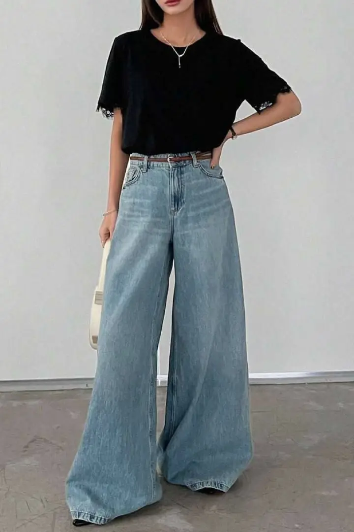 Футболка с кружевом  IMMA-460A350