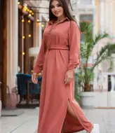 Длинное трикотажное платье  DG-d41643A550