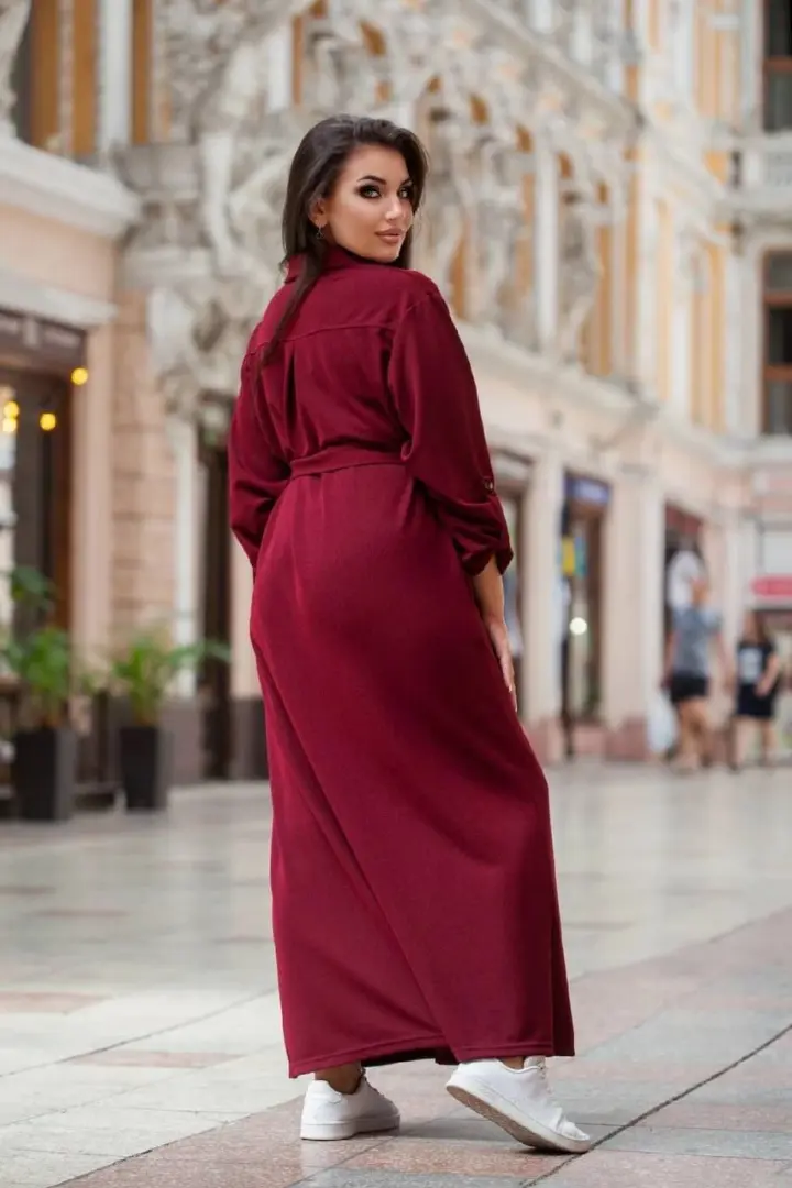 Длинное трикотажное платье  DG-d41643A550