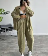 Льняной женский костюм  EVD-343A590