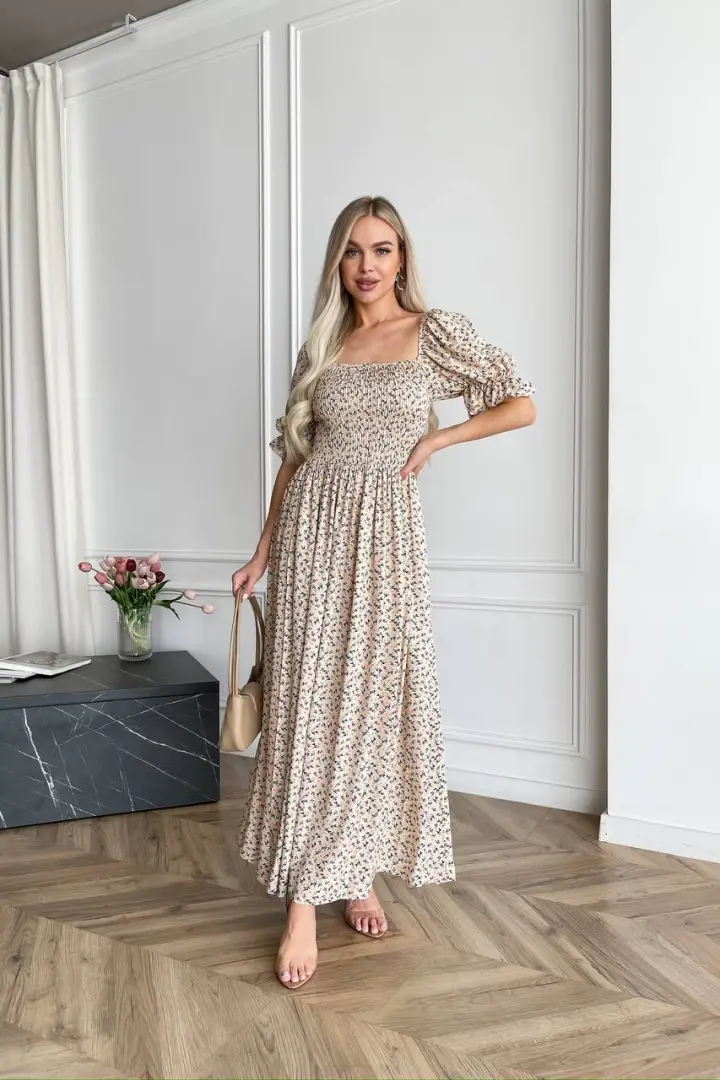 Длинное летнее платье  FAV-498A650