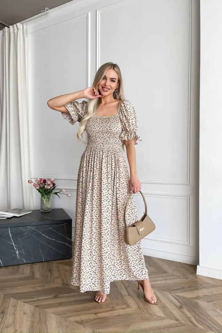 Длинное летнее платье  FAV-498A650