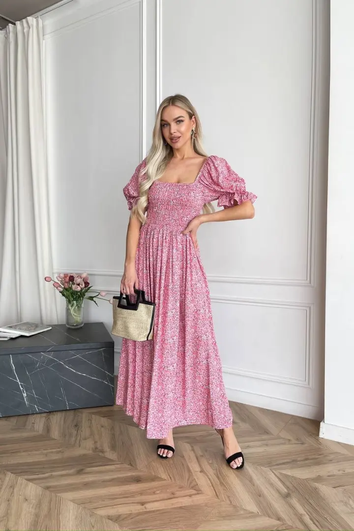 Длинное летнее платье  FAV-498A650