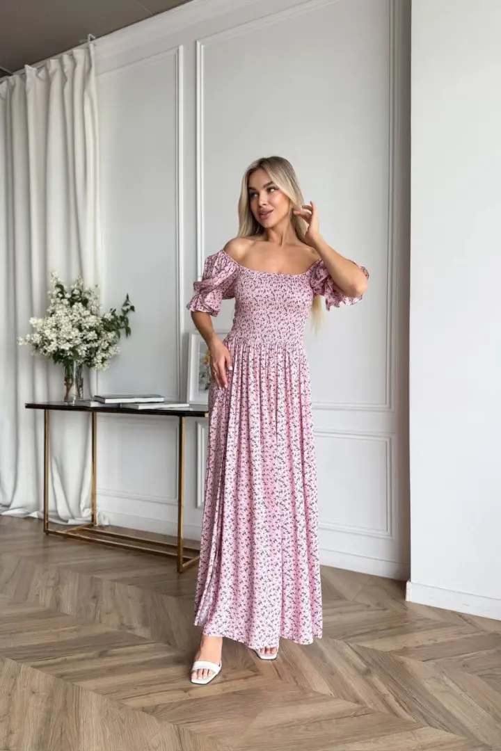 Длинное летнее платье  FAV-498A650
