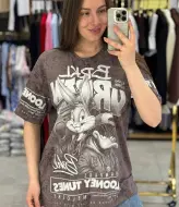 Футболка oversize з стильним накатом MIK-14.1A380
